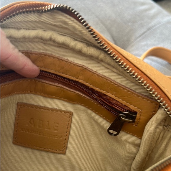 Able Valerie Tan Woven Leather Crossbody Bag - Picture 5 of 6